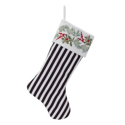 Melrose International Striped Holiday Stocking (Set of 3)
