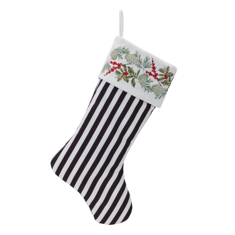 Melrose International Striped Holiday Stocking (Set of 3)