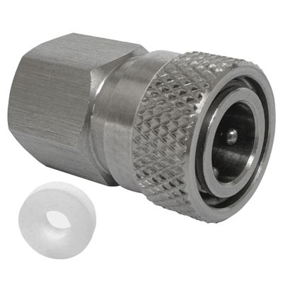 HMKUGO Paintball PCP 1/8 BSPP Thread Stainless Steel Female Coupler HPA CO2 Air Tank Refill Connector Quick Disconnect Quick Release Adapter Fitting