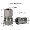 HMKUGO Paintball PCP 1/8 BSPP Thread Stainless Steel Female Coupler HPA CO2 Air Tank Refill Connector Quick Disconnect Quick Release Adapter Fitting view 4