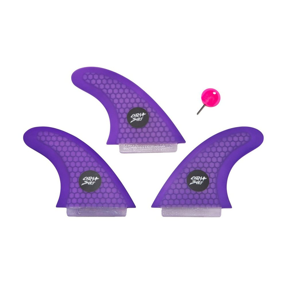 Catch Surf Ultra Hi-Perf Honyecomb Tri Surfboard Fin Set - Purple