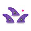 Catch Surf Ultra Hi-Perf Honyecomb Tri Surfboard Fin Set - Purple view 1