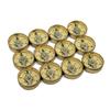 Survival Button Compass | Small, Inexpensive, Air-damped Brass Compasses | Great for Survival Kits, School Teaching Projects, Jewelry Making, Camping, and Hiking (Large - 12 Pieces) view 1