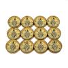 Survival Button Compass | Small, Inexpensive, Air-damped Brass Compasses | Great for Survival Kits, School Teaching Projects, Jewelry Making, Camping, and Hiking (Large - 12 Pieces) view 4