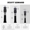 Scott Edward Knitted Golf Head Covers 4PCS Handmade Fit Well for Driver and Fairway Woods with Long Neck Pom Pom Golf Club Headcovers Set (Black Star) view 3