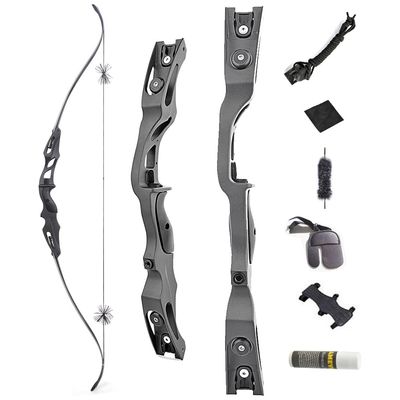 AMEYXGS 62 Inch Archery ILF Takedown Recurve Bow 20-50 Lbs Competition Athletic Bow with Bamboo Core Limb American Hunting Bow Right Handed Bow for Hunting Target Shooting (20 lbs)