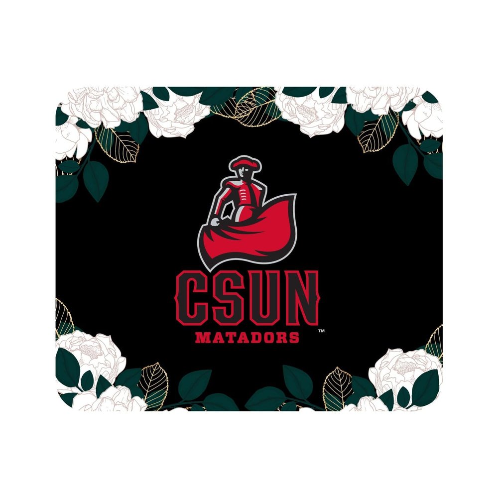 Mouse Pad, Fabric, California State University - Northridge Standard/Floral White