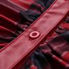 Womens Sexy Button Front PU Faux Leather Shirts Plus Size Long Sleeve Rolled up Lapel Neck Casual Slim Fit Tops Blouse B-red view 4