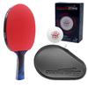 Counterstrike Phantom Light Ping Pong Paddle Set | 6 Balls | Hard Protective Case | Professional Table Tennis Paddle | ITTF Approved | (Black Matte Fiber) view 1