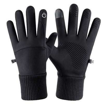 ink2055 Winter Warm Windproof Non-Slip Touch Screen Gloves Outdoor Black M