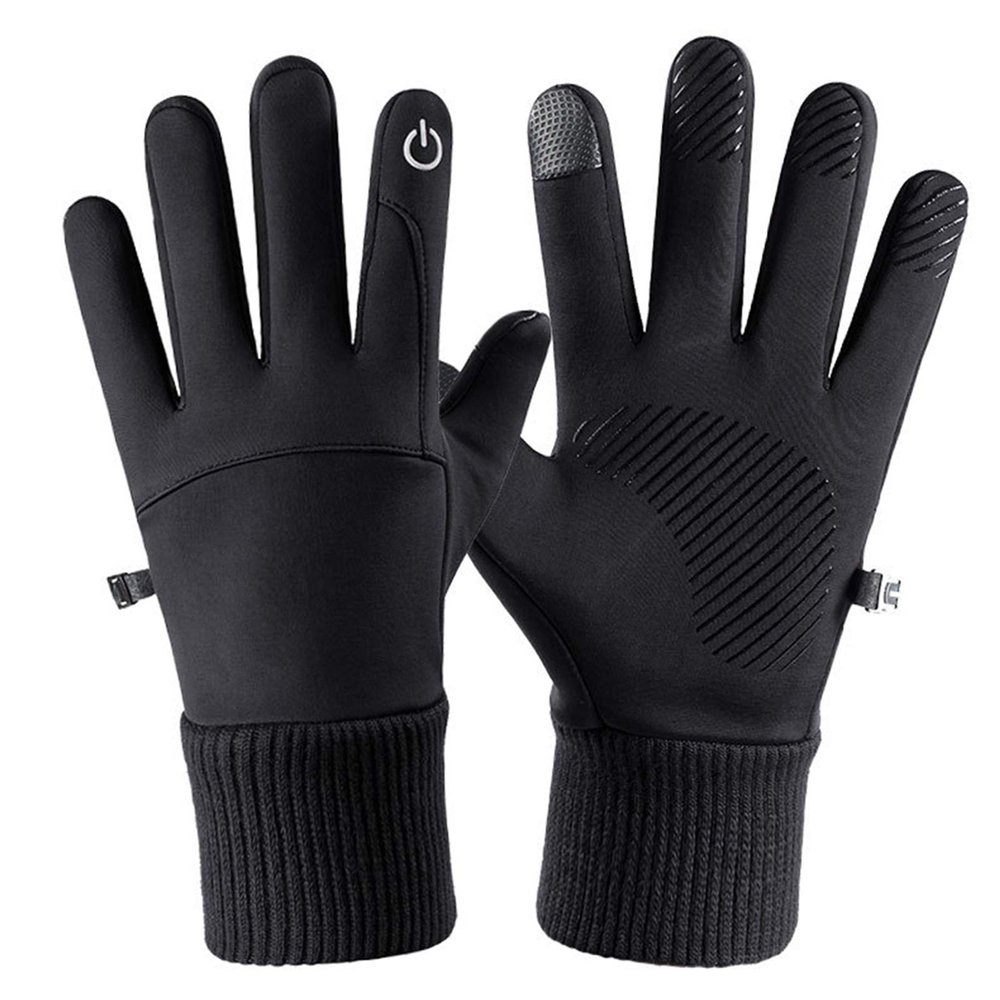 ink2055 Winter Warm Windproof Non-Slip Touch Screen Gloves Outdoor Black M