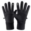ink2055 Winter Warm Windproof Non-Slip Touch Screen Gloves Outdoor Black M view 1