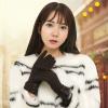 ink2055 Women Winter Touch Screen Full Finger Plush Liner Buttons Outdoor Cycling Grey view 3