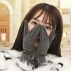 ink2055 Women Winter Touch Screen Full Finger Plush Liner Buttons Outdoor Cycling Grey view 4