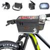 MKYRLX Bike Handlebar Bag Waterproof,Bike Phone Front Bag, Bicycle Bag, Phone Holder for Bike,Bicycle Phone Mount, Bicycle Basket Front For MTB, Road, Mountain,Grey view 3
