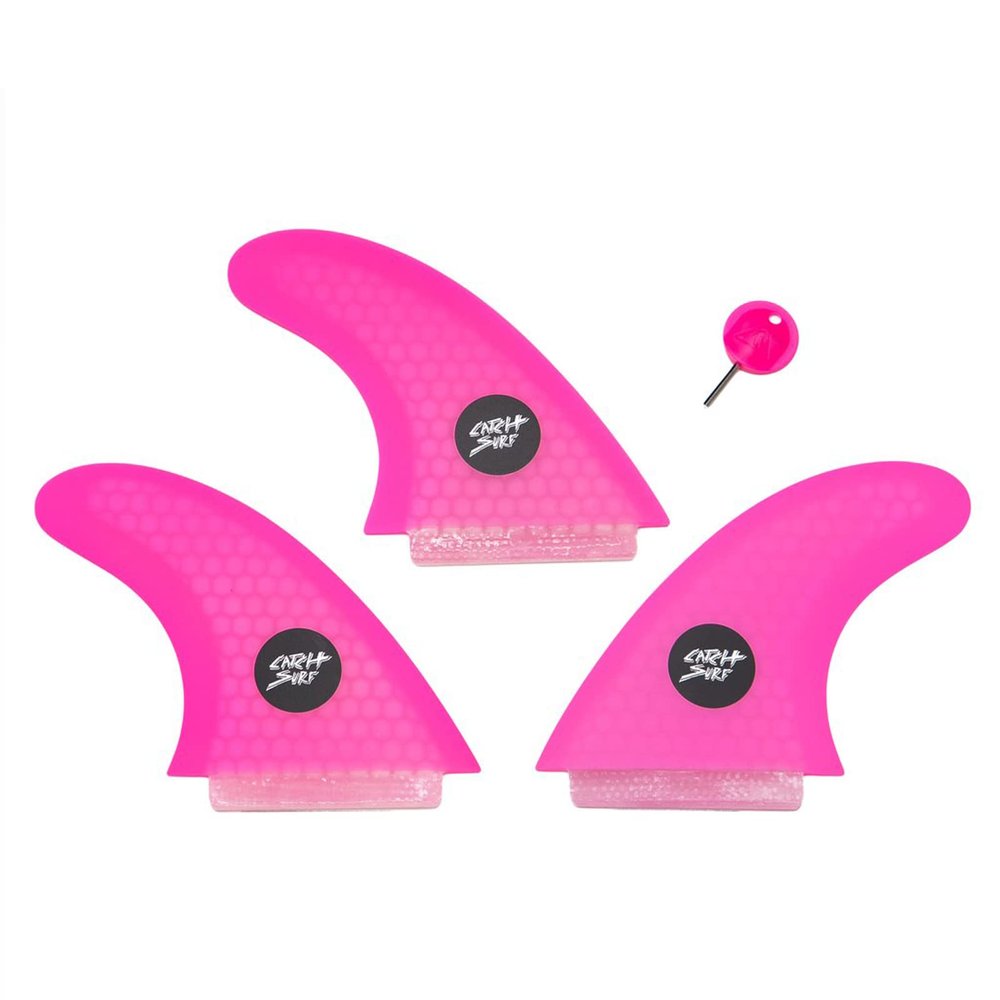 Catch Surf Ultra Hi-Perf Honyecomb Tri Surfboard Fin Set - Pink