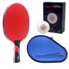 Counterstrike Red Widow Ping Pong Paddle, 6 Balls, & Hard Protective Case | Professional Ping Pong Paddle | Professional Table Tennis Paddle | ITTF Approved (Blue Matte Fiber) view 1