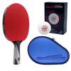 Counterstrike Rally Bandit Ping Pong Paddle Set | 6 Balls | Hard Protective Case | Professional Table Tennis Paddle | ITTF Approved | (Blue Matte Fiber) view 1