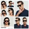 ANDWOOD Square Polarized Sunglasses For Men Women UV Protection Oversized Flat Top Big Shades Fashion Driving Sun glasses Tortoise view 4