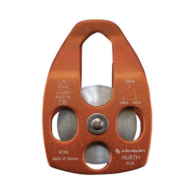 ARMBURY Hurth Climbing Pulley - Single Sheave Pulley for Hauling, Rock Climbing, Mountaineering, and Rescue