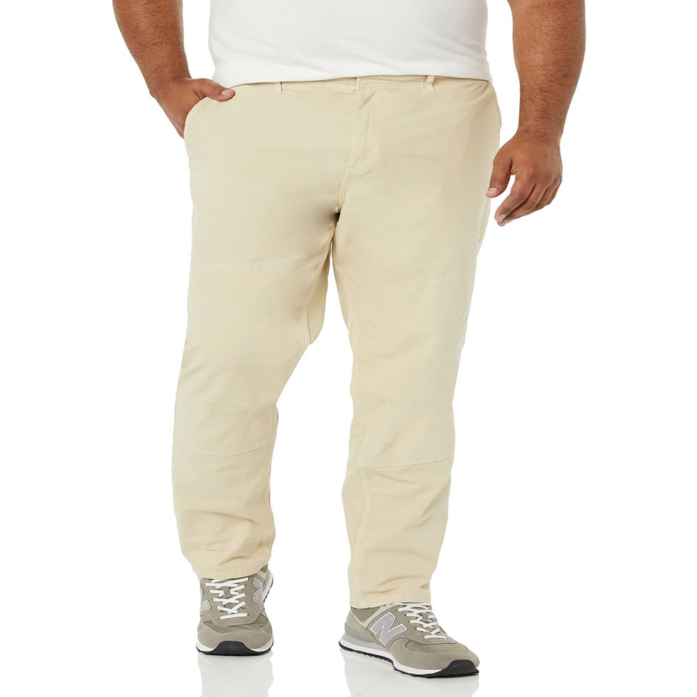 Amazon Essentials Men's Stretch Canvas Double Knee Utility Work Pant (Previously Goodthreads), Beige, 34W x 34L