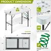Avocahom Folding Fish Cleaning Table Portable Camping Sink with Faucet Drainage Hose & Sprayer Outdoor Fillet Station Grid Rack Knife Groove for Picnic Fishing, Black view 2