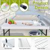 Avocahom Folding Fish Cleaning Table Portable Camping Sink with Faucet Drainage Hose & Sprayer Outdoor Fillet Station Grid Rack Knife Groove for Picnic Fishing, Black view 3