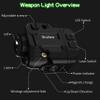 SIXRAY 500 Lumens Pistol Light with Blue Beam Laser Combo, Magnetic Charging Strobe Mode Tactical Flashlight for Picatinny 1913 Rail Mounted Pistol Light Laser view 3