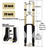 BUCKLOS 26 MTB Bike Suspension Fork 180mm Travel, Bicycle Magnesium Alloy Downhill Forks 20mm Axle, 1-1/8" Threadless Mountain Bikes Fork view 3