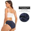 RHYFF Womens Underwear Cotton Hipster Panties Lace Soft Bikini Panty Ladies Stretch Full Briefs 5 Pack S-XL(R6004M-Dark) view 3