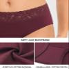 RHYFF Womens Underwear Cotton Hipster Panties Lace Soft Bikini Panty Ladies Stretch Full Briefs 5 Pack S-XL(R6004M-Dark) view 4