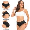 RHYFF Womens Underwear Cotton Hipster Panties Lace Soft Bikini Panty Ladies Stretch Full Briefs 5 Pack S-XL(R6004M-Black) view 2