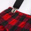 Freebily Baby Boys Girls Plaid Suspenders Bloomers Y-Shape Bib Shorts and Bow Tie Set Casual Outfit Red 6-9 Months view 4