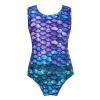 CHICTRY Kids Girls Digital Crisscross Cutout Back One Piece Ballet Leotard Gymnastics Bodysuit Colorful Fish Scales 6 Years view 2