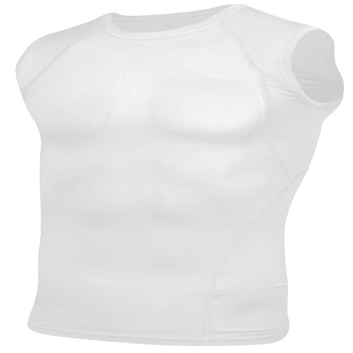 Epic Youth Sleeveless Compression Crew Shirt White M
