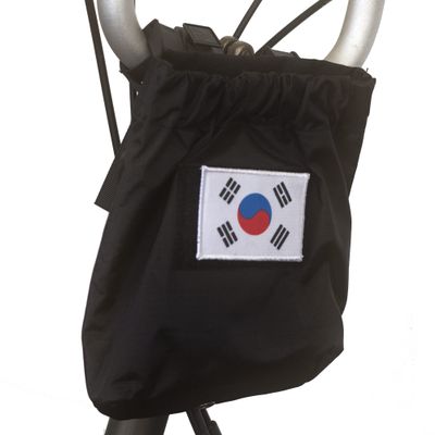 London Craftwork Stem/Saddle Waterproof Bag for Brompton South Korean Flag Design (Customise with Your own Patches)
