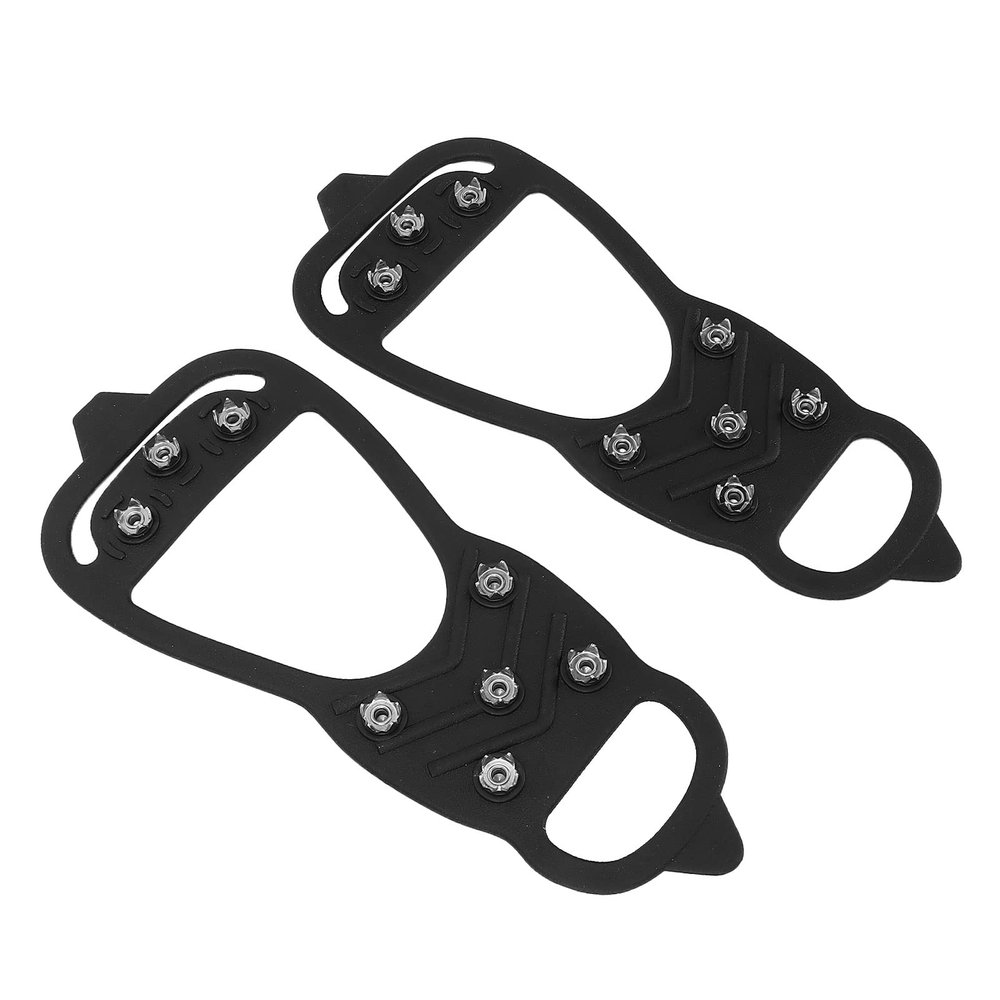 Ice Snow Grips,Anti-Slip Ice Cleats Shoe Spikes Crampons 8 Steel Spikes Walk Traction Snow Grips Traction Snow Grips Walk Traction Cleats(L)