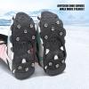 Ice Snow Grips,Anti-Slip Ice Cleats Shoe Spikes Crampons 8 Steel Spikes Walk Traction Snow Grips Traction Snow Grips Walk Traction Cleats(L) view 3