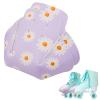 2 Pieces Roller Skate Toe Guards Artificial Leather Toe Guards Protectors for Quad Roller Skate (Purple,Daisy) view 1