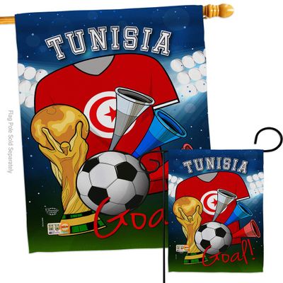 Ornament Collection World Cup Tunisia Tunisian Wall Room Patio Porch Lawn Garden Flag Outdoor Decorations Indoor Tapestry Yard Signs Art FIFA Gifts Sports Fan Trophy Soccer Game Football, Made in USA