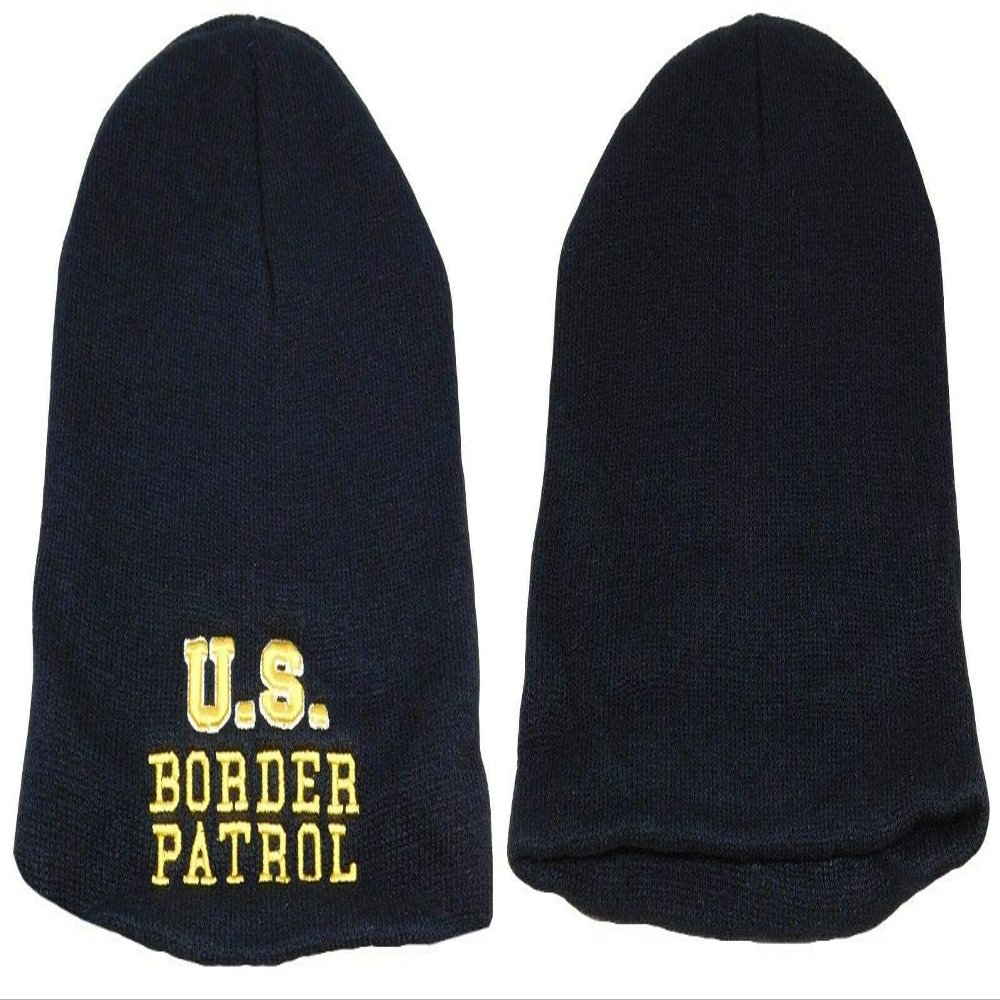 Black United States US Border Patrol Embroidered Winter Beanie Sock Cap HAT