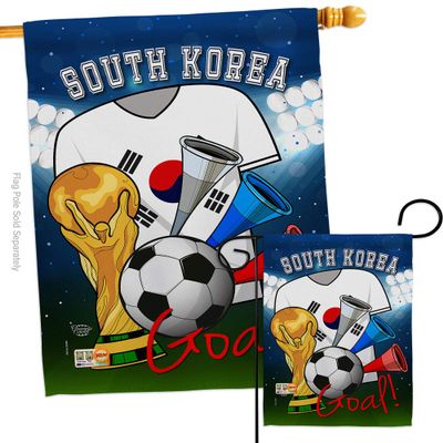 World Cup South Korea Flags Korean Wall Decor Room Patio Porch Lawn Garden Flag Outdoor Decorations Indoor Tapestry Yard Signs Art FIFA Gifts Sports Fan Trophy Soccer Game Football Made In USA