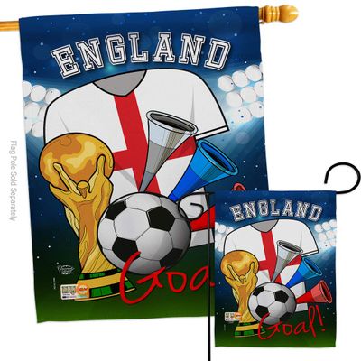 Ornament Collection World Cup England Soccer Garden House Flag-Set Sports Game Goal Ball Football Entertainment Activity Physical Decoration Banner Small Yard Gift Double-Sided, Made in USA