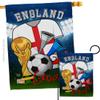Ornament Collection World Cup England Soccer Garden House Flag-Set Sports Game Goal Ball Football Entertainment Activity Physical Decoration Banner Small Yard Gift Double-Sided, Made in USA view 1