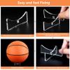 Acrylic Basketball Stand, Simple and Stylish Football Display Stand Storage Holder for Volleyball Rugby Soccer Case Rack (3.54x1.3 inch; 9x3.3 cm) view 4
