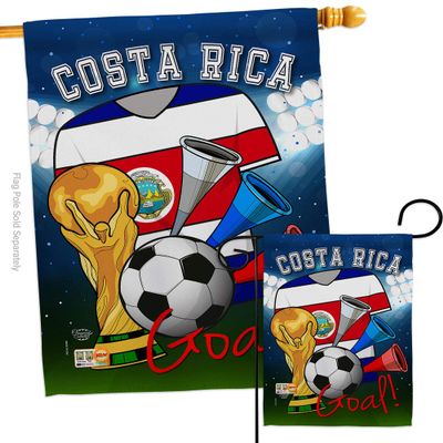 Ornament Collection World Cup Rica Costa Rican Wall Room Patio Porch Lawn Garden Flag Outdoor Decorations Indoor Tapestry Yard Signs Art FIFA Gifts Sports Fan Trophy Soccer Game Football, Made in USA