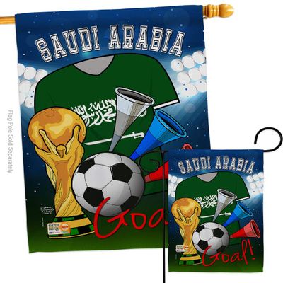 Ornament Collection World Cup Saudi Arabia Wall Room Patio Porch Lawn Garden Flag Outdoor Decorations Indoor Tapestry Yard Signs Art FIFA Gifts Sports Fan Trophy Soccer Game Football, Made in USA