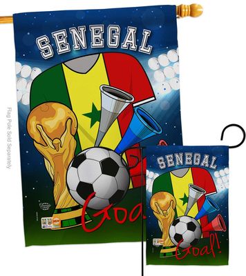World Cup Senegal Flags Senegalese Wall Decor Room Patio Porch Lawn Garden Flag Outdoor Decorations Indoor Tapestry Yard Signs Art FIFA Gifts Sports Fan Trophy Soccer Game Football Made In USA