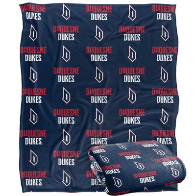 Duquesne University Dukes Blanket, 50"x60" Logo Pattern, Silky Touch Super Soft Throw