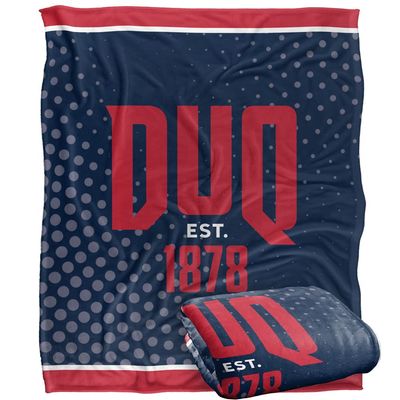 Duquesne University Dukes Blanket, 50"x60" Logo Dots, Silky Touch Super Soft Throw